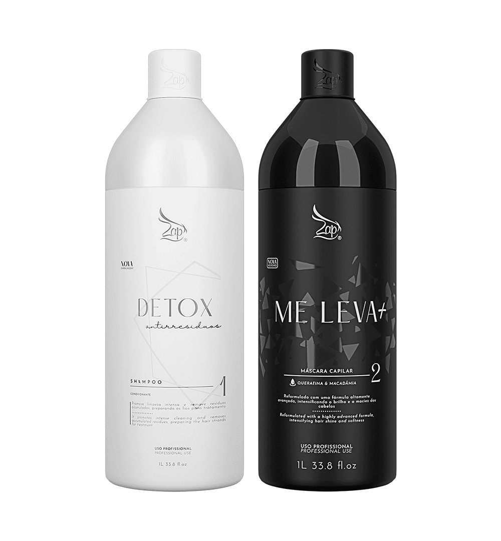 Me Leva Kit Detox Mask & Shampoo Zap Cosmetics 2x1000ml - BuyBrazil