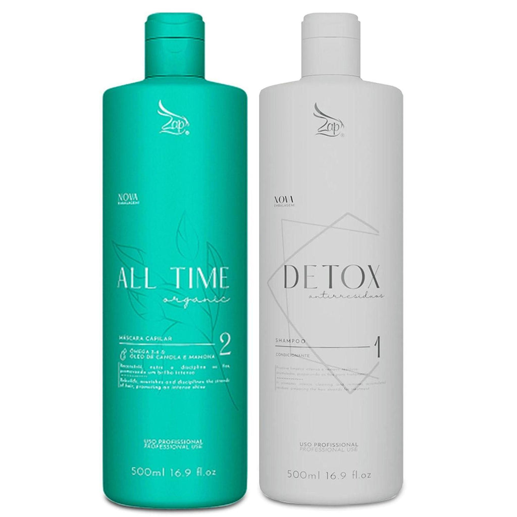 Zap All Time Organic Original Formaldehyde Free Brush 2x500ml/ 16.9 fl.oz. - BuyBrazil