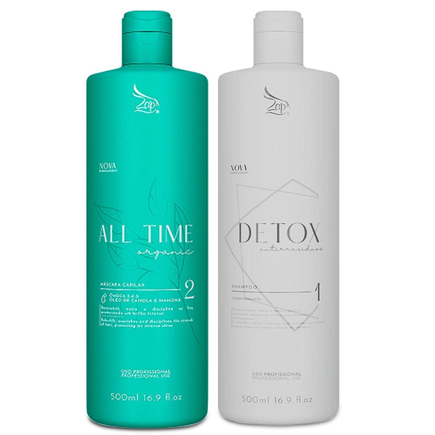 Zap All Time Organic Original Formaldehyde Free Brush 2x500ml/ 16.9 fl.oz. - BuyBrazil