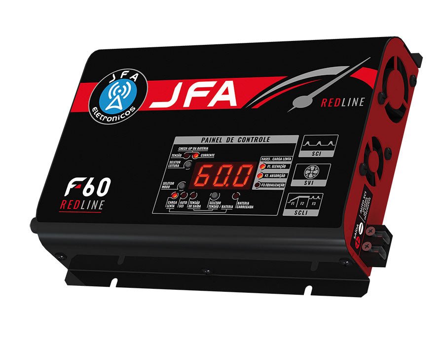 Automotive Charger Source JFA Redline F60 Sci 60A 900W 12.6V to 14.4V Bivolt with Multimeter - BuyBrazil