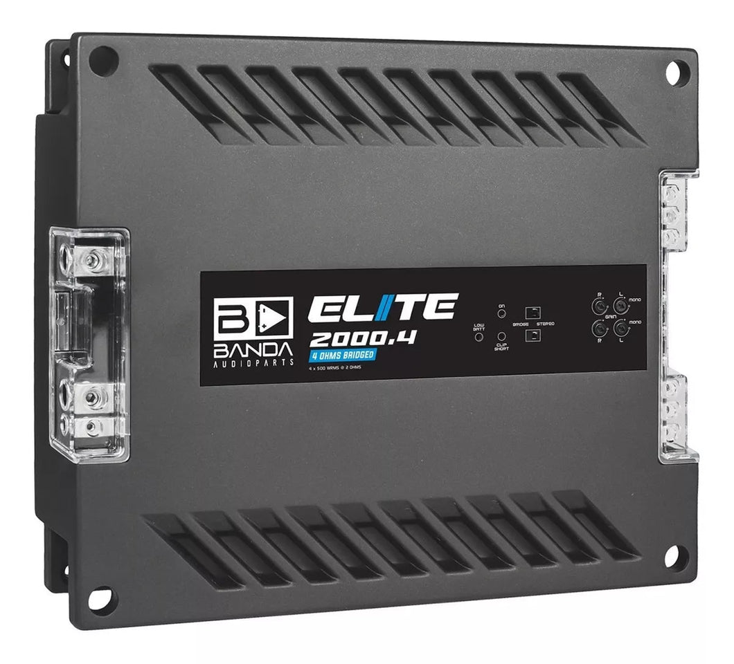 Banda Elite 2000.4 Amplifier Audio Car 2000 Watts RMS 4 Channels - BuyBrazil