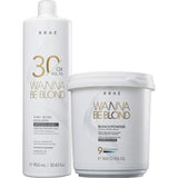 Brae Wanna Be Blond Bleach Powder 500g/17.6 oz and OX Vol 900ml/30.43 fl.oz. - BuyBrazil