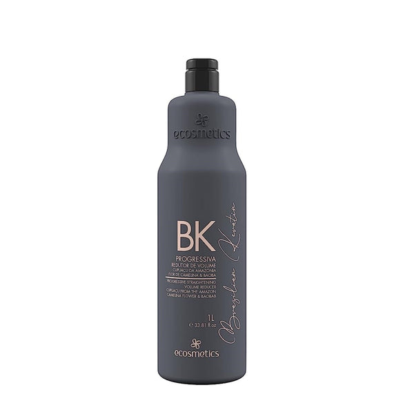 Ecosmetics BK Brazilian Keratin hair straightening treatment in a 1000ml bottle, for smooth and sleek hair.