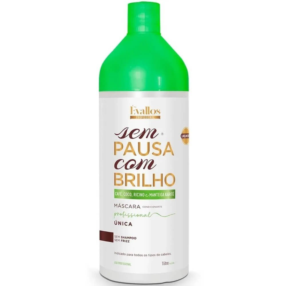 Evallos Sem Pausa Com Brilho Conditioning Mask 1000ml/33.8 fl.oz. - BuyBrazil