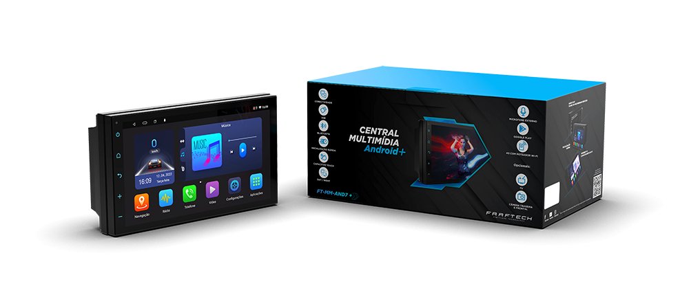 Multimedia Center 7"Universal Android Faaftech Ft-Mm-And7+ - BuyBrazil