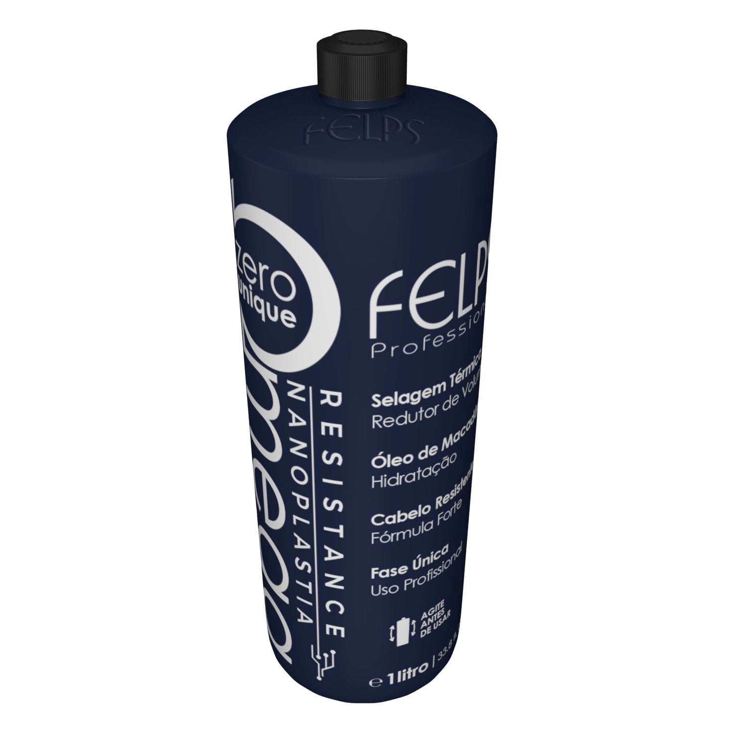 FELPS Omega Zero Nanoplastia Resistance hair treatment bottle, Brazilian keratin hair care product for smooth, strong hair.