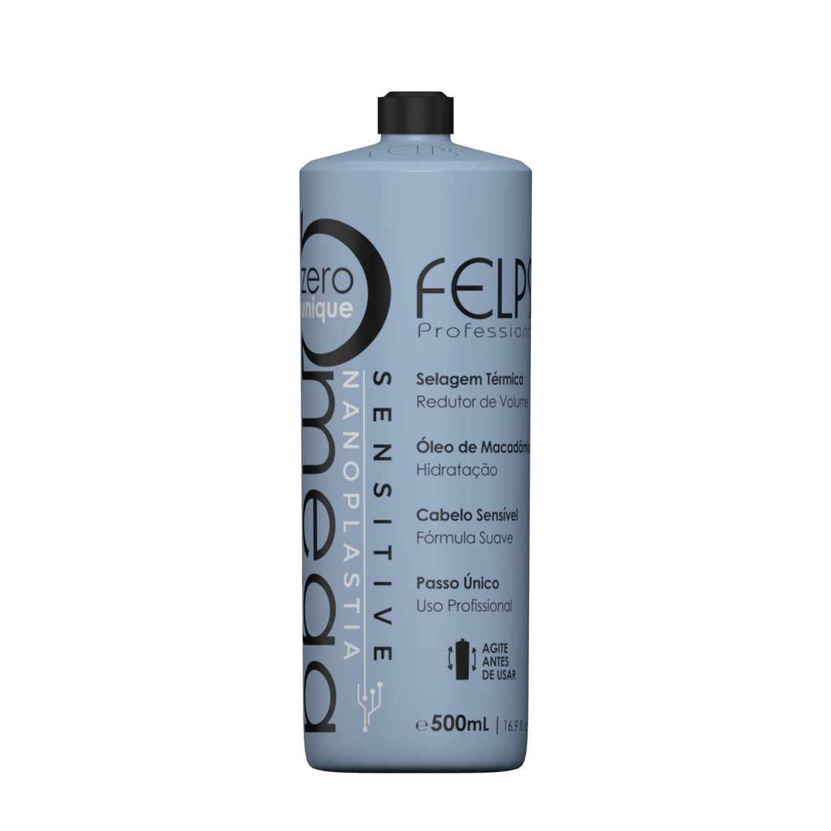 Felps Omega Zero Unique Sensitive - Progressive Brush Brazilian Keratin Heir Treatment 500ml/16.9 fl.oz. - BuyBrazil