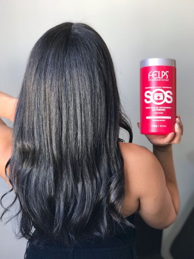 FELPS SOS Hair Reconstruction Mask in 1kg/35.2 oz jar, nourishing hair care treatment for damaged hair.