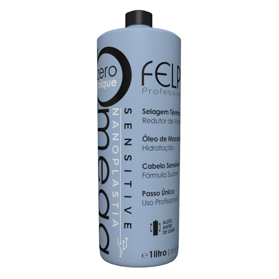 Felps Omega Zero Unique Sensitive - Progressive Brush Brazilian Keratin Heir Treatment 1000ml/33.8 fl.oz. - BuyBrazil