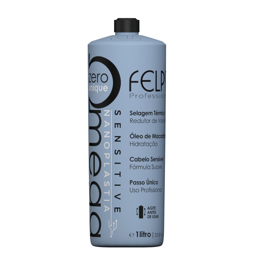 Felps Omega Zero Unique Sensitive - Progressive Brush Brazilian Keratin Heir Treatment 1000ml/33.8 fl.oz. - BuyBrazil