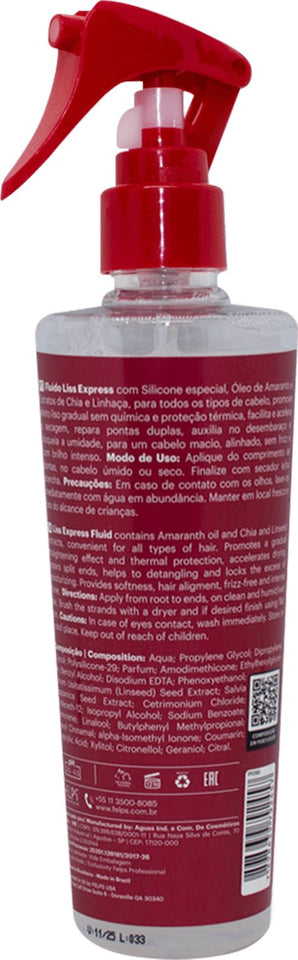 Felps Professional SOS Liss Express - Thermal Protective Fluid 230ml/7.78 fl.oz - BuyBrazil