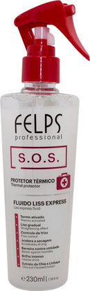 Felps Professional SOS Liss Express - Thermal Protective Fluid 230ml/7.78 fl.oz - BuyBrazil