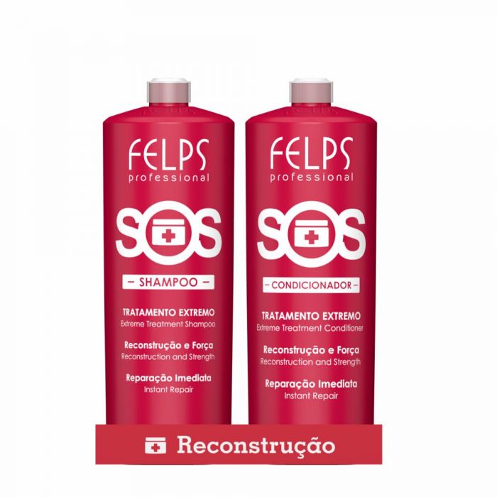 Felps SOS - Shampoo And Conditioner For Intense Treatment 2x1000ml/33.8 fl.oz - BuyBrazil