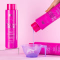 Fit Cosmetics Brazilian Keratin progressive semi-definitive hair treatment in a 1000ml bottle, designed for smoothing and conditioning hair.