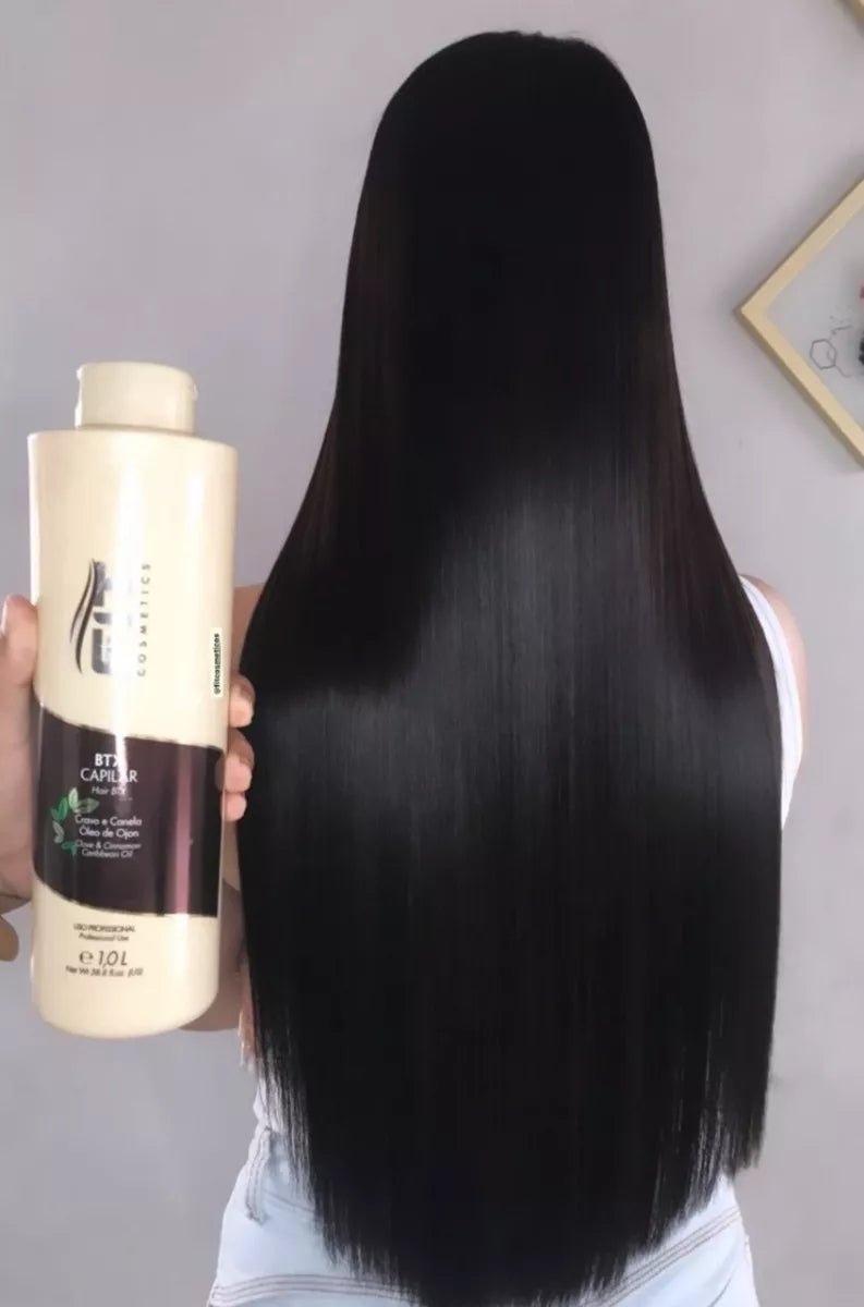 Bottle of Fit Cosmetics BTX Capillary with Carnation and Cinnamon for hair care, 1000ml, showing product label and packaging.
