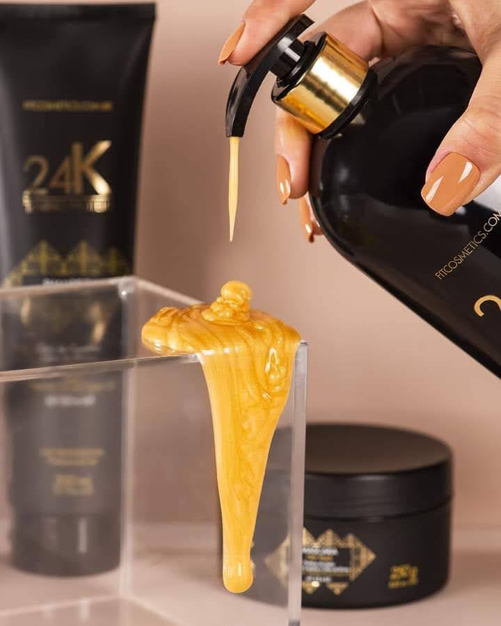 FIT COSMETICS Tanino 24k Semi-Definite Progressive Hair Brush, 1000ml, featuring bristles and ergonomic design for hair care.