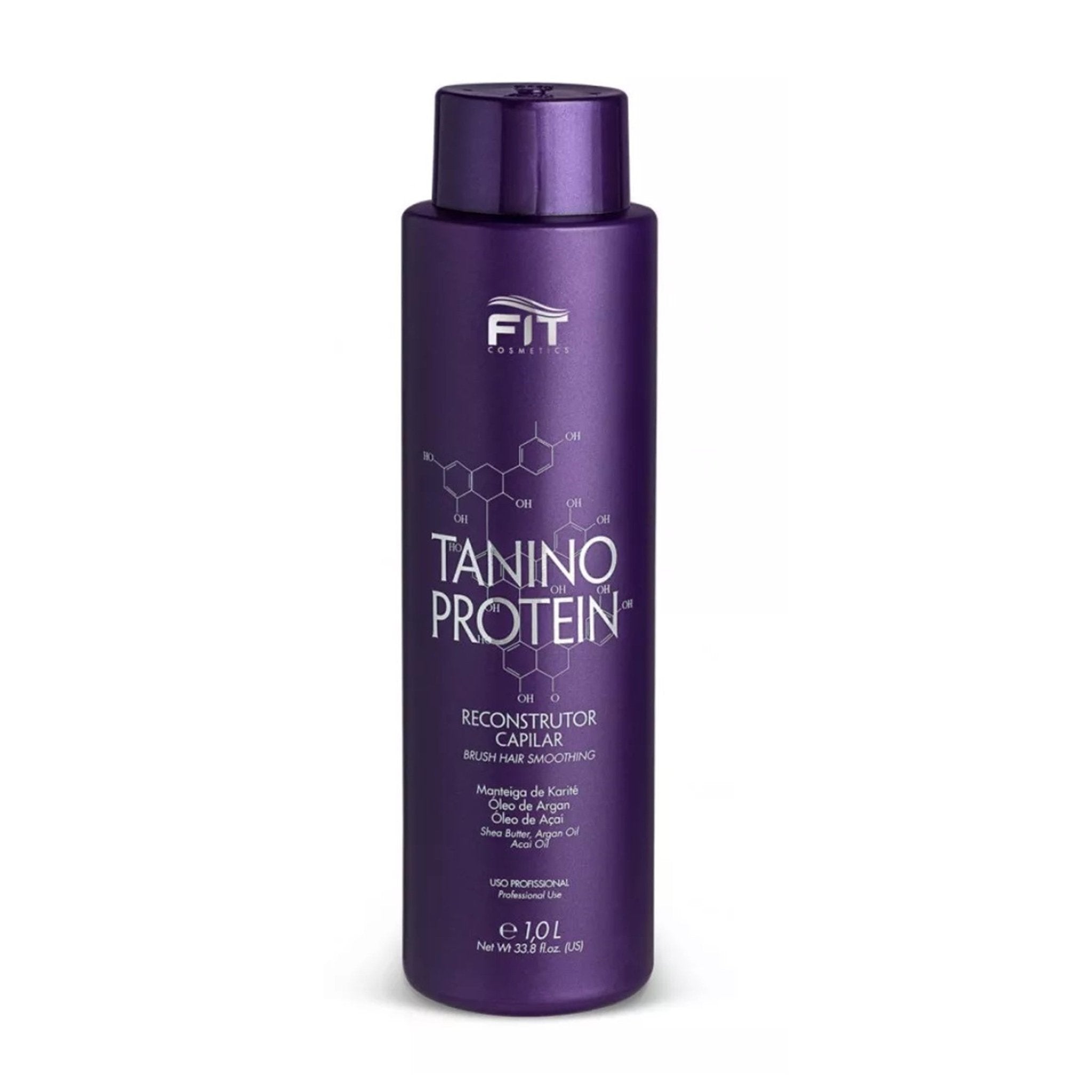 FIT COSMETICS Tanino Protein Progressive Brush hair care product, 1000ml bottle with brush applicator for hair treatment.