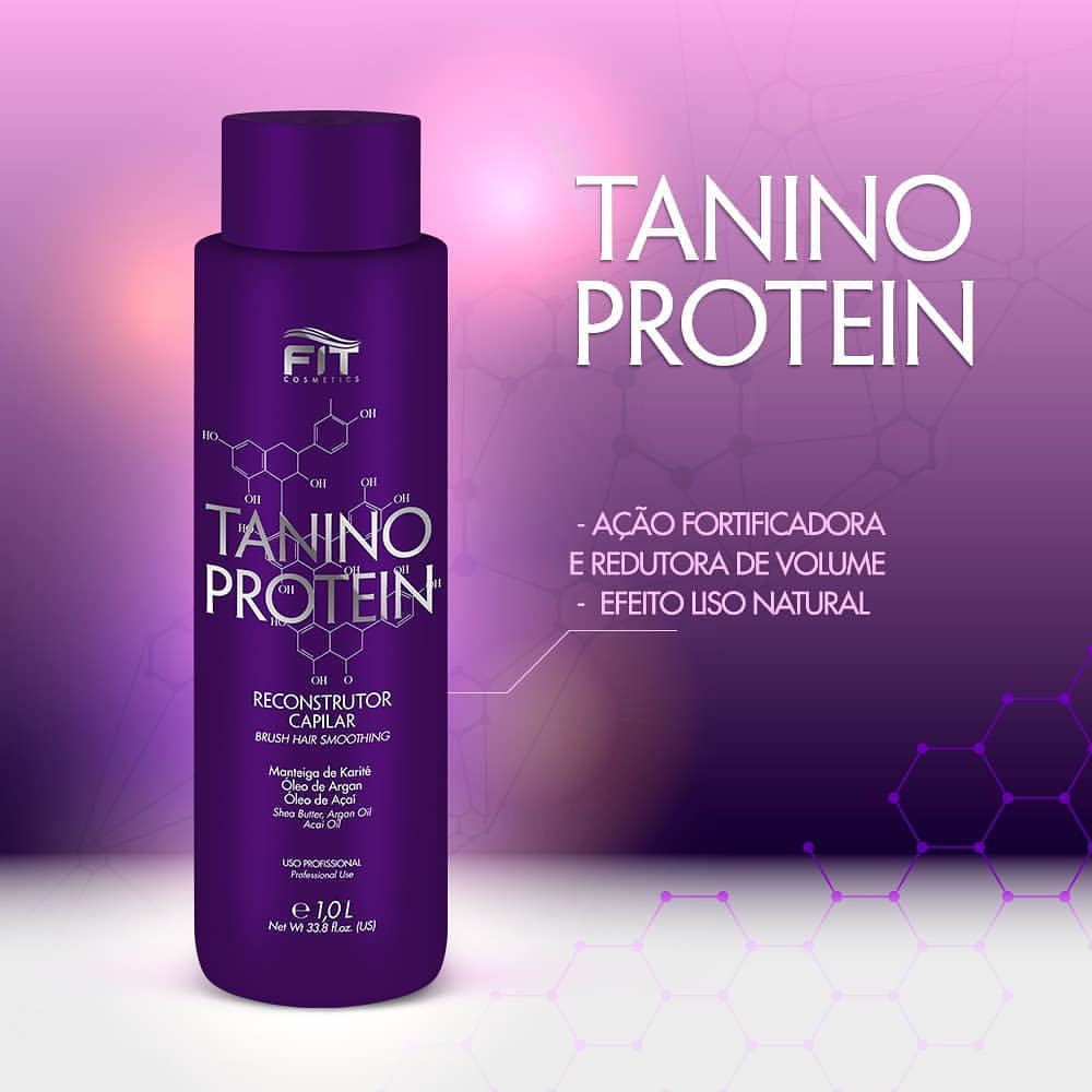 FIT COSMETICS Tanino Protein Progressive Brush hair care product in 1000ml bottle, showing the branded packaging and applicator.