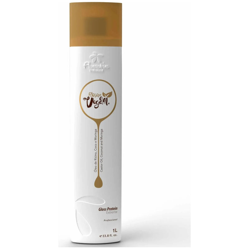 Floractive Flora Vegan Escova Progressiva Profissional Sem Formol Vegana Gloss Protein 1 Litro - BuyBrazil