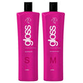 FOX PROFESSIONAL Fox Gloss Progressive Brush Smart Keratin Treatment Kit with two 1000ml bottles for hair care.