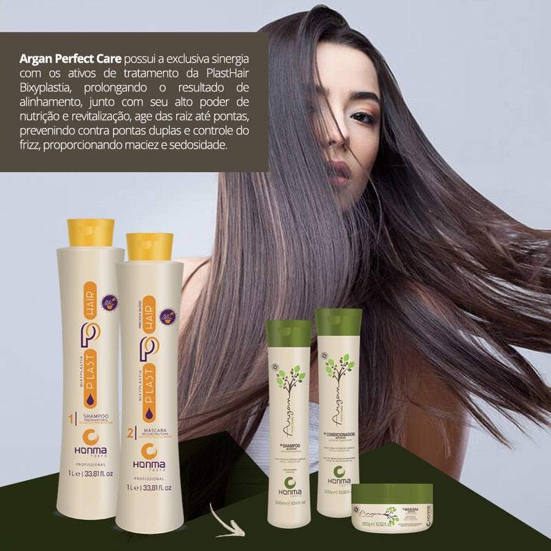 Honma Tokyo Bixyplastia Kit Plast Hair 2x1000ml/33.8 fl.oz. - BuyBrazil