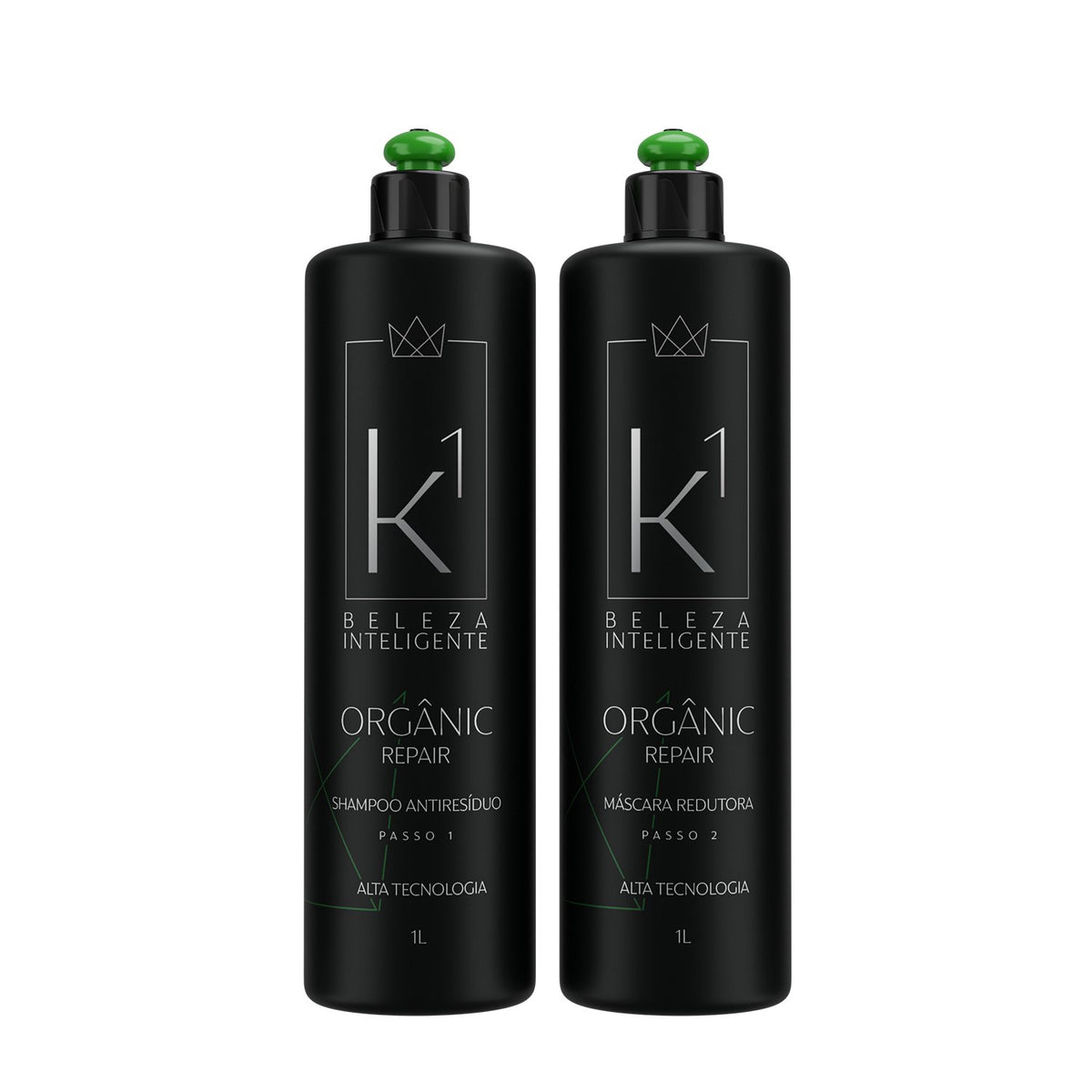 K1 Cosmetics kit Organic Repair Progressive Brush Without Formaldehyde Anti-residue Shampoo and Volume Reducer 2x1000ml/33.8 fl.oz - BuyBrazil