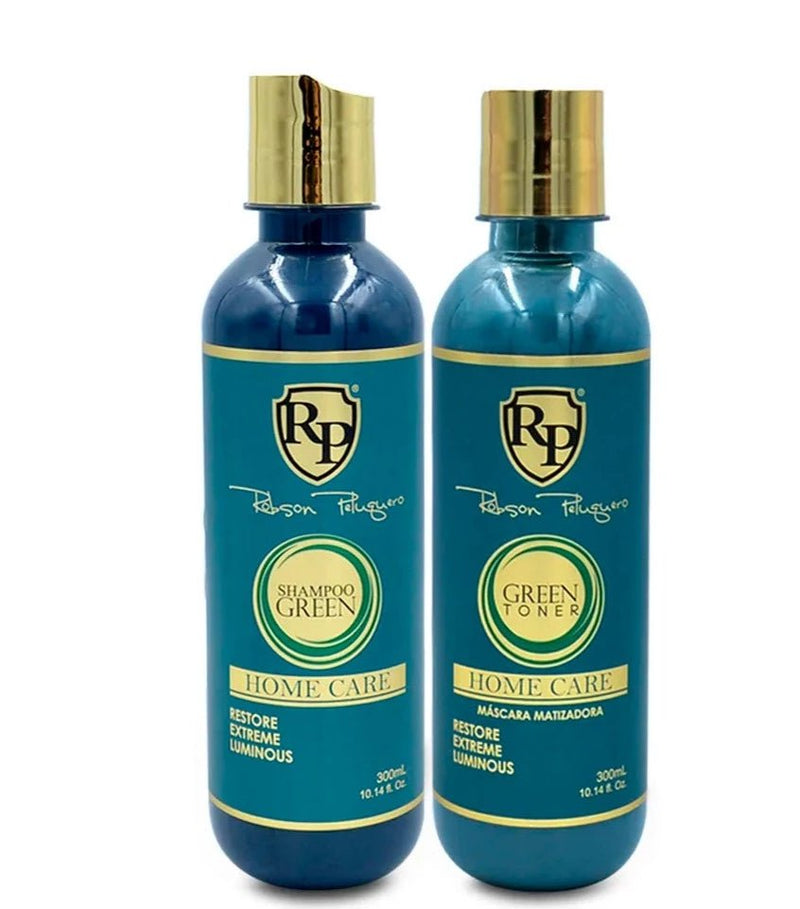 Kit Robson Peluquero Shampoo Matizador Green Home Care Rp Restorer Extreme Luminous 2x300ml - BuyBrazil