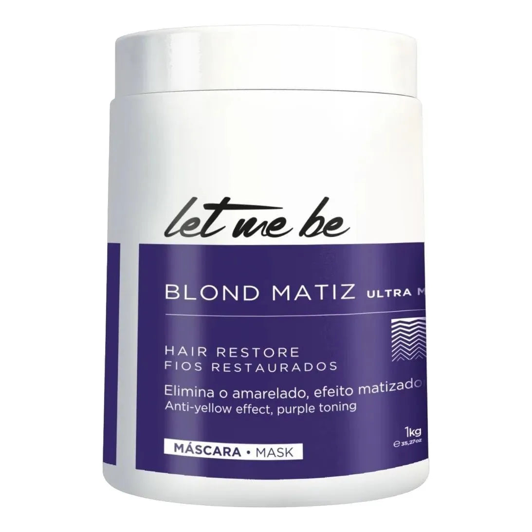 Let Me Be Blond Matiz Ultra Mask - Efeito Matizador | 1kg/35.2 Oz - BuyBrazil