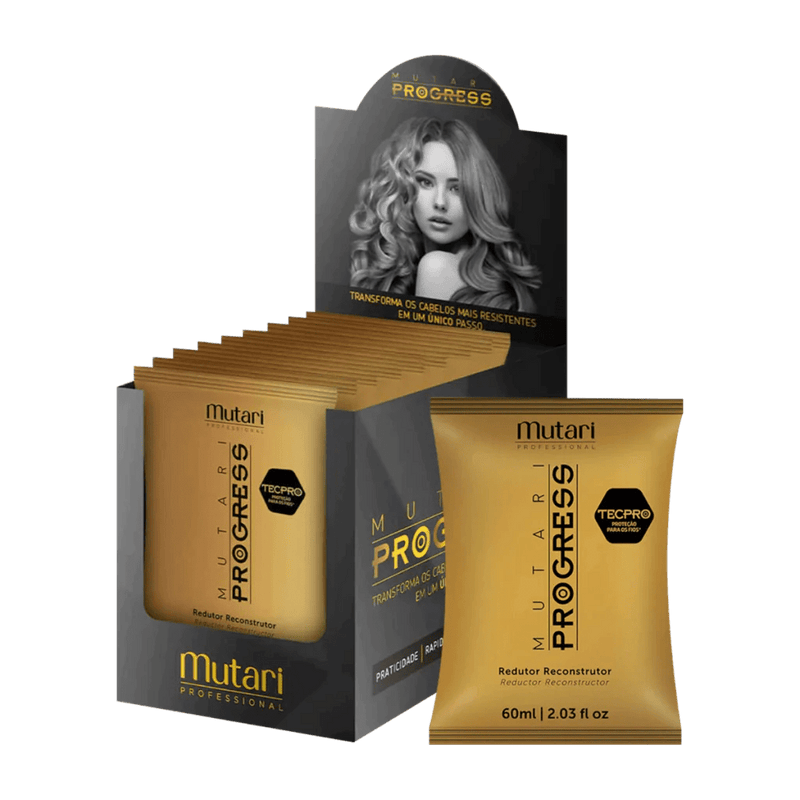 Mutari - Box W / 16 Unit. Mutari Progress Sachet (60ml) Prof - Progressive Without Formaldehyde - BuyBrazil