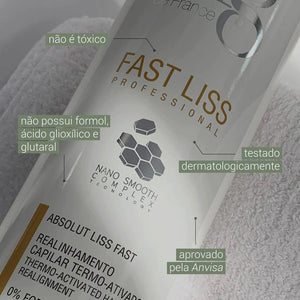 NG de France Fast Liss Vegan Realignment Kit: Fast Liss + Intense Shampoo 1L + Thermo Repair Spray - BuyBrazil