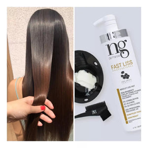 NG de France Vegan Hair Straightening Without Formaldehyde Fast Liss Reducer 1000ml/33.8 fl.oz. - BuyBrazil