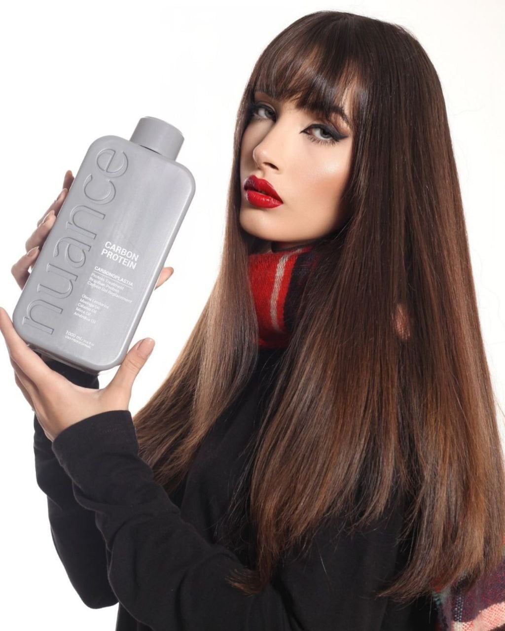 Nuance Professional Carbon Protein Cabonoplasty Hair Treatment bottle, 100ml, for nourishing and strengthening hair care.