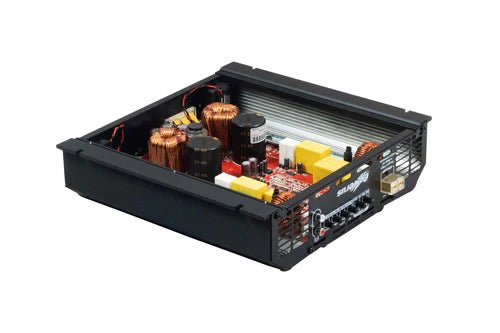 Powerus PW3500 1-ohm car amplifier boosting sound with 3500 watts RMS for high-power audio systems.