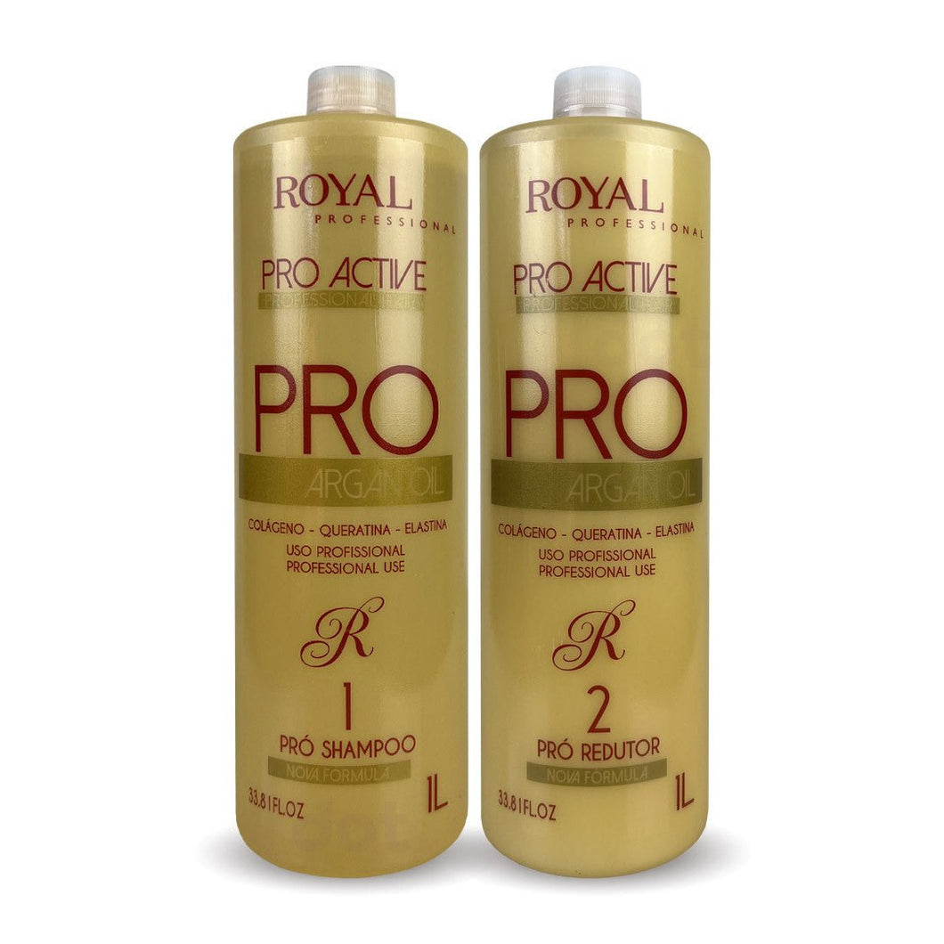 Royal Professional Pro Active Argan Oil Progressive Brush 2x1000ml/33.8 fl.oz - BuyBrazil