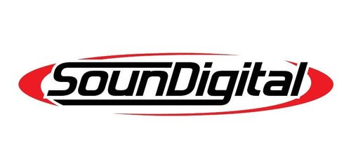 Soundigital SD3000 EVO 6 car audio amplifier mono 3000W RMS, showing front panel with control knobs and cooling vents.