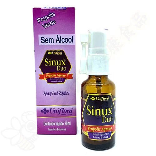 Uniflora Sinux Duo Propolis Aqueous Antiseptic Spray 30ml/1.01 fl.oz - BuyBrazil