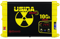 Spark Usina Smart 100A automotive power supply and charger showing a compact 12V automotive charger with control buttons and LED indicators.